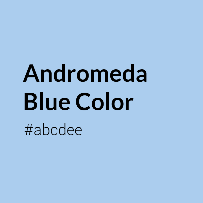 crispedge's tweet image. Andromeda Blue color #abcdee A Warm Color with Blue hue! 
 Tag your work with #crispedge 
 crispedge.com/color/abcdee/ 
 #WarmColor #WarmBlueColor #Blue #Bluecolor #AndromedaBlue #Andromeda #Blue #color #colorful #colorlove #colorname #colorinspiration