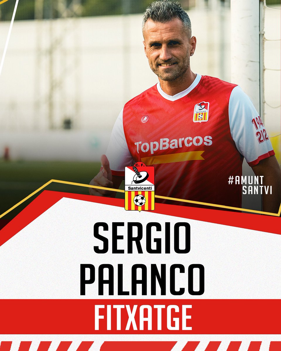 CFSantvicenti's tweet photo. ✍️ | 𝐅𝐈𝐓𝐗𝐀𝐓𝐆𝐄 |

Talent ➕ Experiència ➕ Gols! 

@palanco9, torna per ser un jugador important la 2024/25! 💪

Benvingut de nou, Sergio! 😉

#AmuntSantvi https://t.co/PFjkWq4eqh