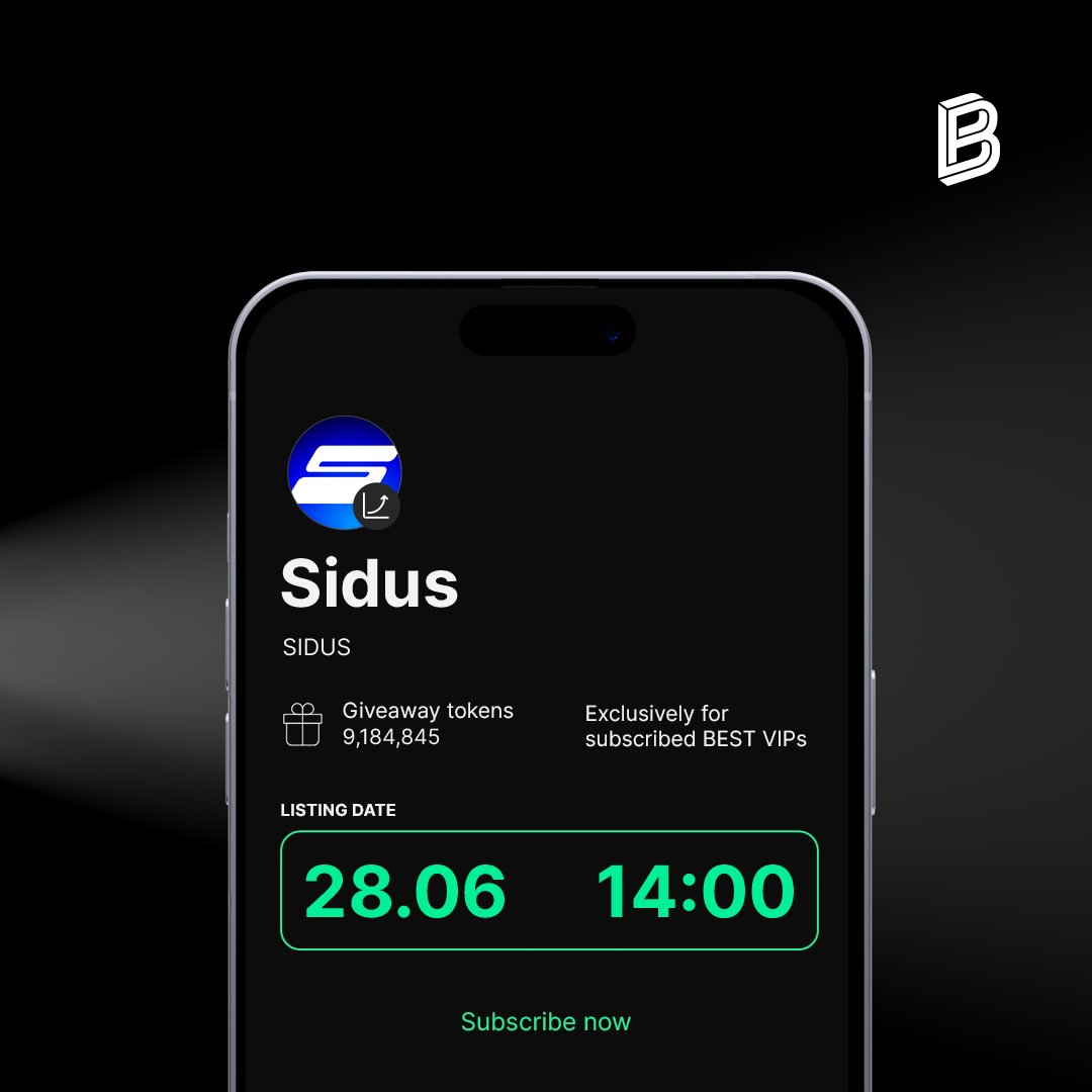 This looks epic! Check out $SIDUS as we just added it to our listing countdown!

<a href="/galaxy_sidus/">SIDUS HEROES</a> is a pioneering Web3 space based gaming metaverse with epic lore, tradable tokens and valuable resources.

Become a $BEST VIP and subscribe to #SIDUS to get your share of the giveaway