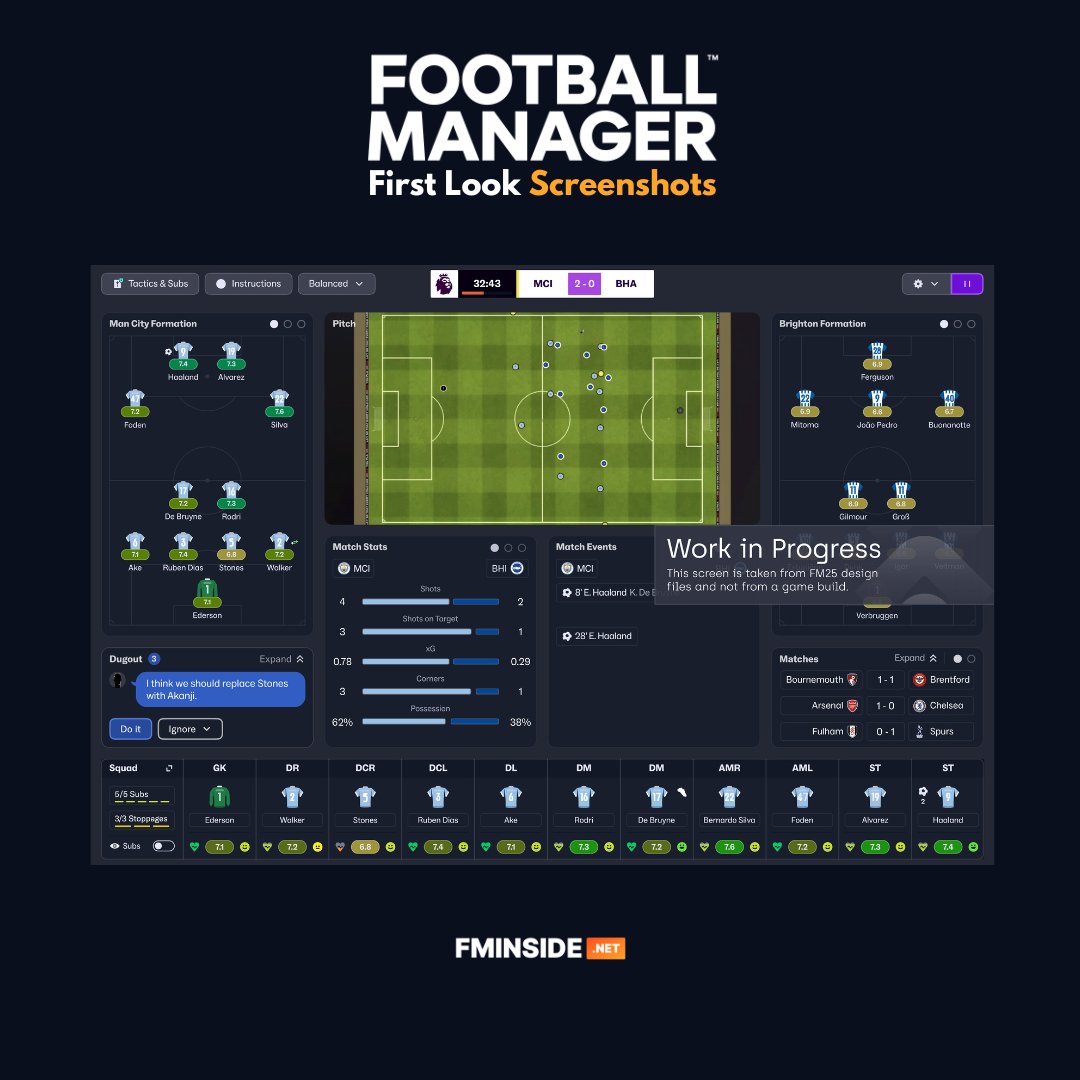 fminside's tweet photo. A first look at the new UI Football Manager 2025 will bring us. Your thoughts? #fm25 https://t.co/vxSWxGxxEK
