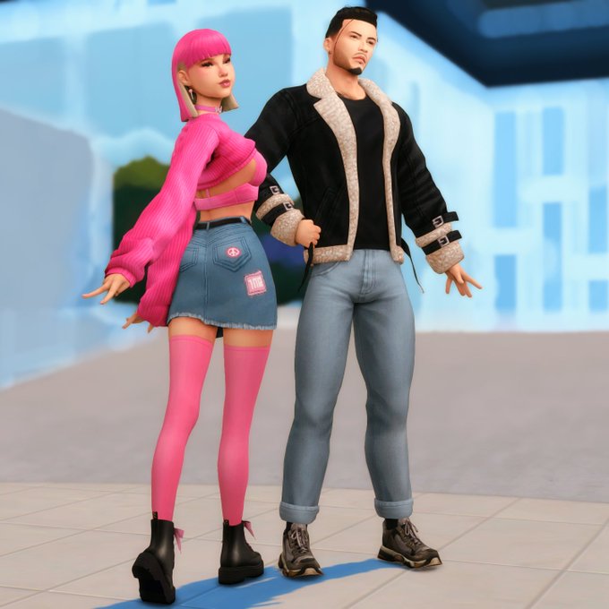 To finish off the Karaoke legends here&rsquo;s my makeover of Miko &amp; Akira 🩷🖤 https://t.co/A71GwrtM44