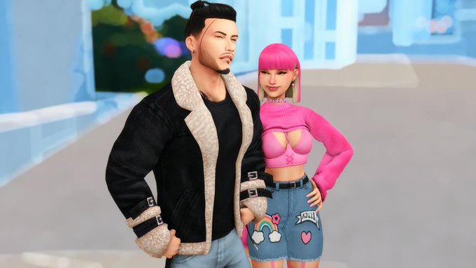 To finish off the Karaoke legends here&rsquo;s my makeover of Miko &amp; Akira 🩷🖤 https://t.co/A71GwrtM44