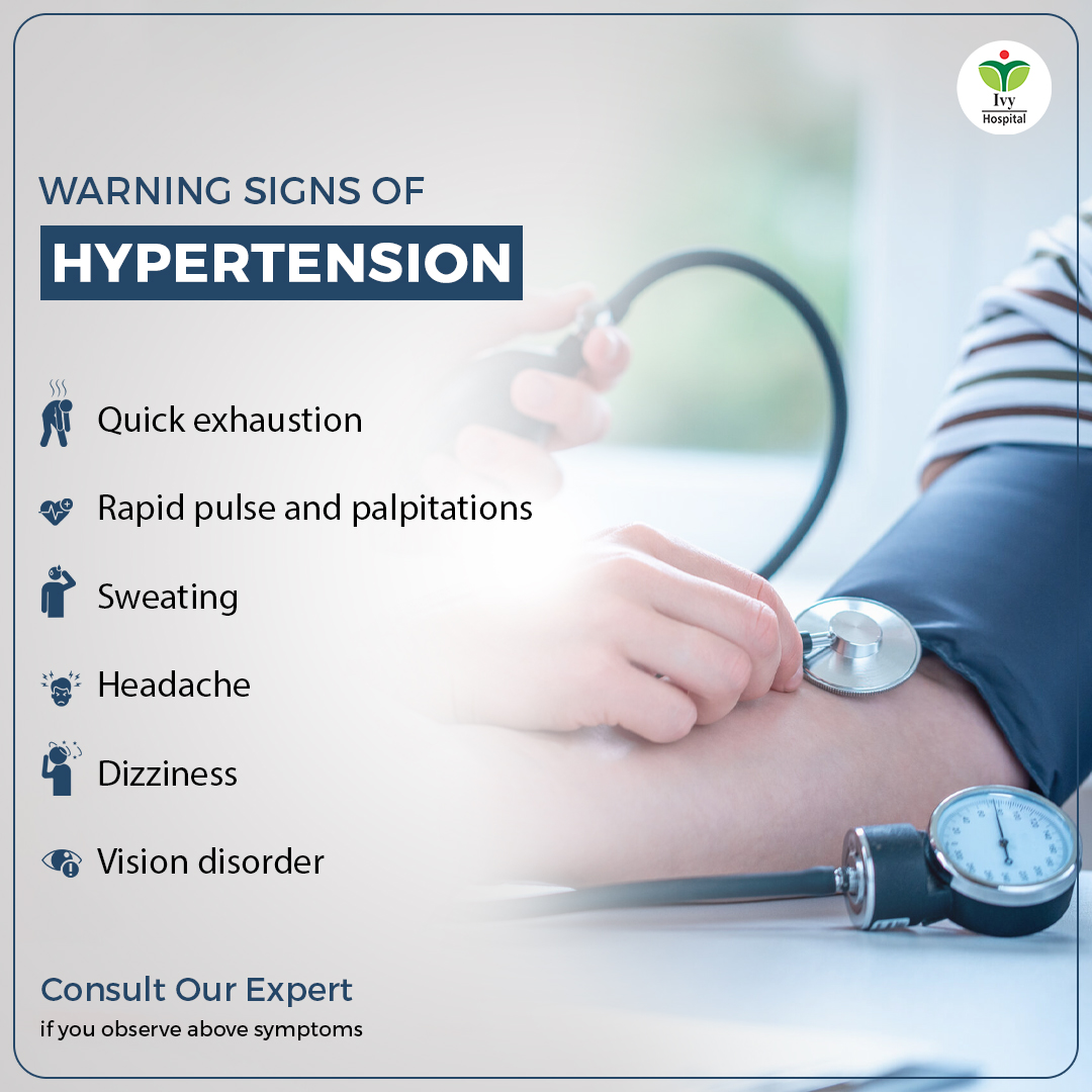 Don't ignore the warning signs of hypertension - educate yourself and take action!

• Quick exhaustion
• Rapid pulse and palpitations
• Sweating
• Headache
• Dizziness
• Vision disorder

#Ivyhospital #HealthyLivingIvyTips #Hypertension #HypertensionAwareness