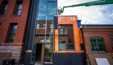WPI's tweet photo. An extensive renovation of WPI’s Stratton Hall, intended to modernize and make the 130-year-old building fully accessible, is almost done. Learn more: https://t.co/wbMC7Xpg72 https://t.co/3tAqMcOPQ3