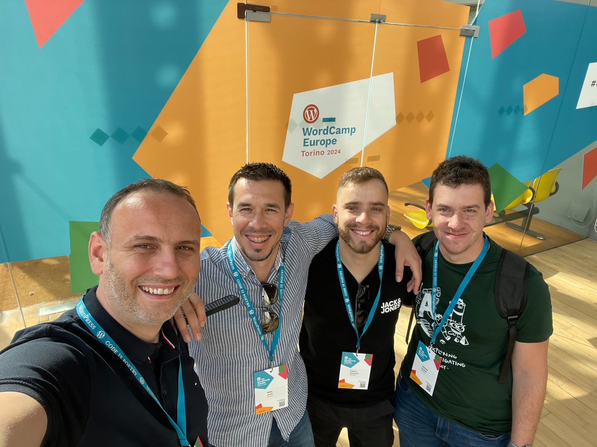 afternow_co's tweet photo. A few weeks ago, our CEO Matej Justić (@JusticMatej), Head of Development Marino Šamanić (@msamanic), WordPress Team Lead Giannis Koulouris, and WordPress Developer Dominik Kosić, attended @WCEurope 2024 in Turin, Italy! 

#BBAgency #WCEU2024 #WordPress https://t.co/XS092Tap9I