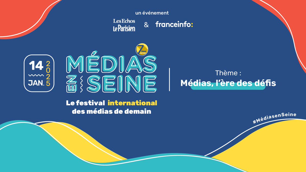 [SAVE THE DATE - EVENEMENT]

⏳Médias en Seine - 7ème édition 

Le festival international des médias de demain, créé par le Groupe Les Echos-Le Parisien et <a href="/franceinfo/">franceinfo</a>, sera de retour le 14 janvier 2025 ! 

Pour retrouver l'intégralité du communiqué ➡️ vu.fr/JpYLi