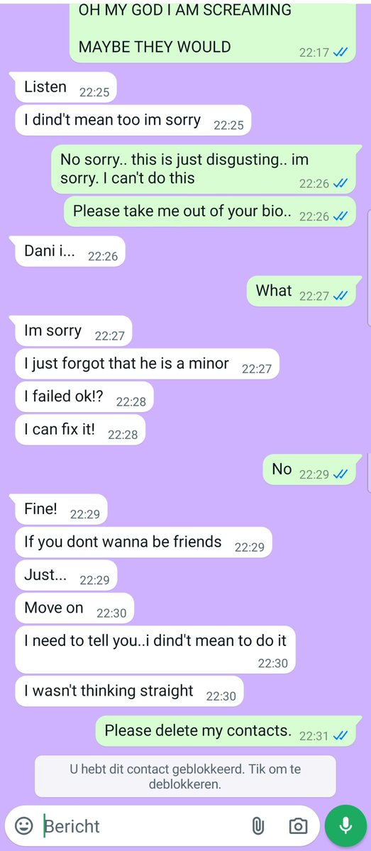 Lilitux.⠀

Bro still hasn't removed me from his bio and his ass tried guilttripping me through WhatsApp and Discord.

Can anyone please tell @EyelessDevourer to remove me from everything?

Also "forgot"..
He legit created said character as a 17 year old and +