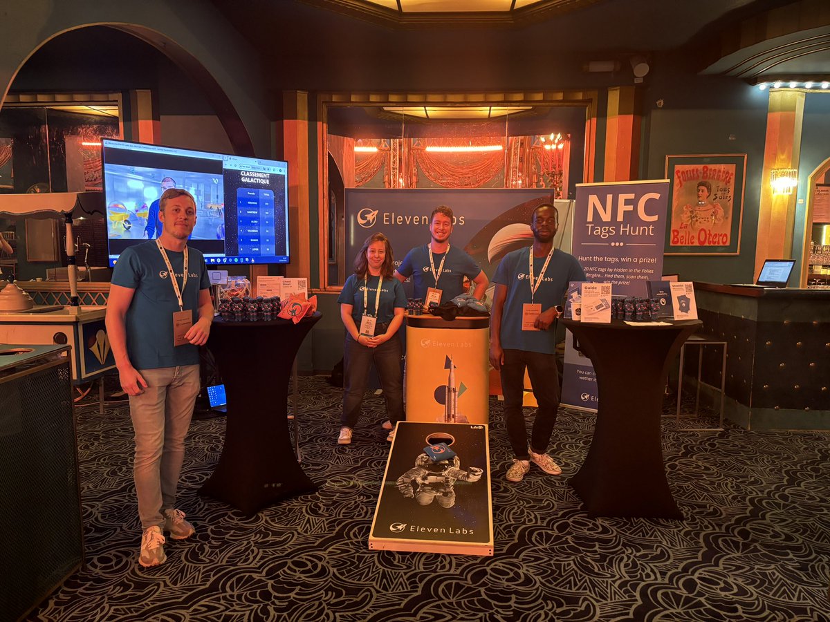 dotJS (@dotjs) on Twitter photo A big thank you to <a href="/Eleven_Labs/">Eleven Labs</a> for their support at #dotJS today! Meet their fantastic team and try their cool games or join their NFC tags Hunt! A big thank you to <a href="/Eleven_Labs/">Eleven Labs</a> for their support at #dotJS today! Meet their fantastic team and try their cool games or join their NFC tags Hunt!