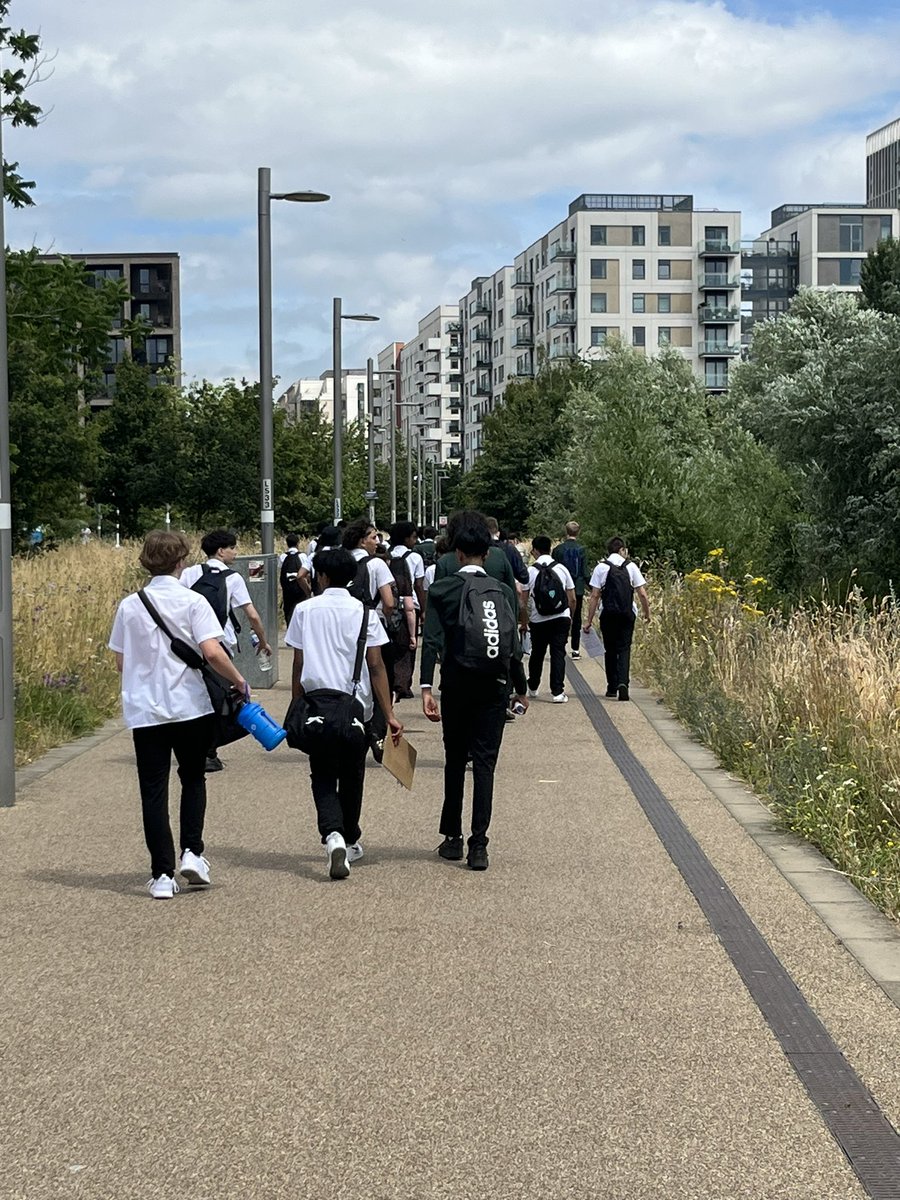 Y10 Geography students exploring the redevelopment of Stratford and the Olympic Park. #reachbeyondyourgrasp