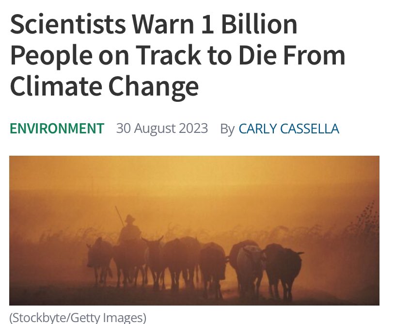jzellis's tweet image. You see this headline and you probably think they mean other people, not you.

But you&apos;re wrong. It&apos;s not just some vaguely imagined poor brown people in some desert or jungle who are gonna die from climate collapse. It&apos;s gonna be people like you and me.

Why? Capitalism.