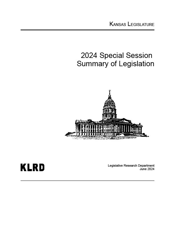 Special Session 2024 is summarized here: klrd.org/2024/06/27/spe… #ksleg Bill summaries from SB 1 and HB 2001 are included. The Summary of Legislation from the regular 2024 Session will be published in July.