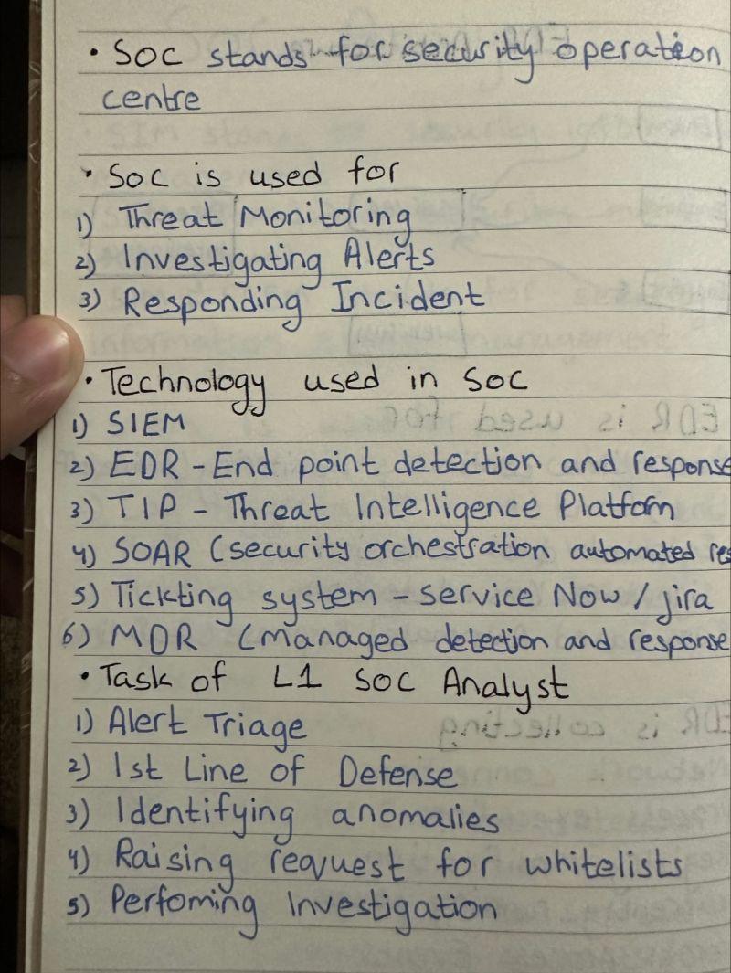 CyberSquisher's tweet image. Fundamental SOC notes for beginners.