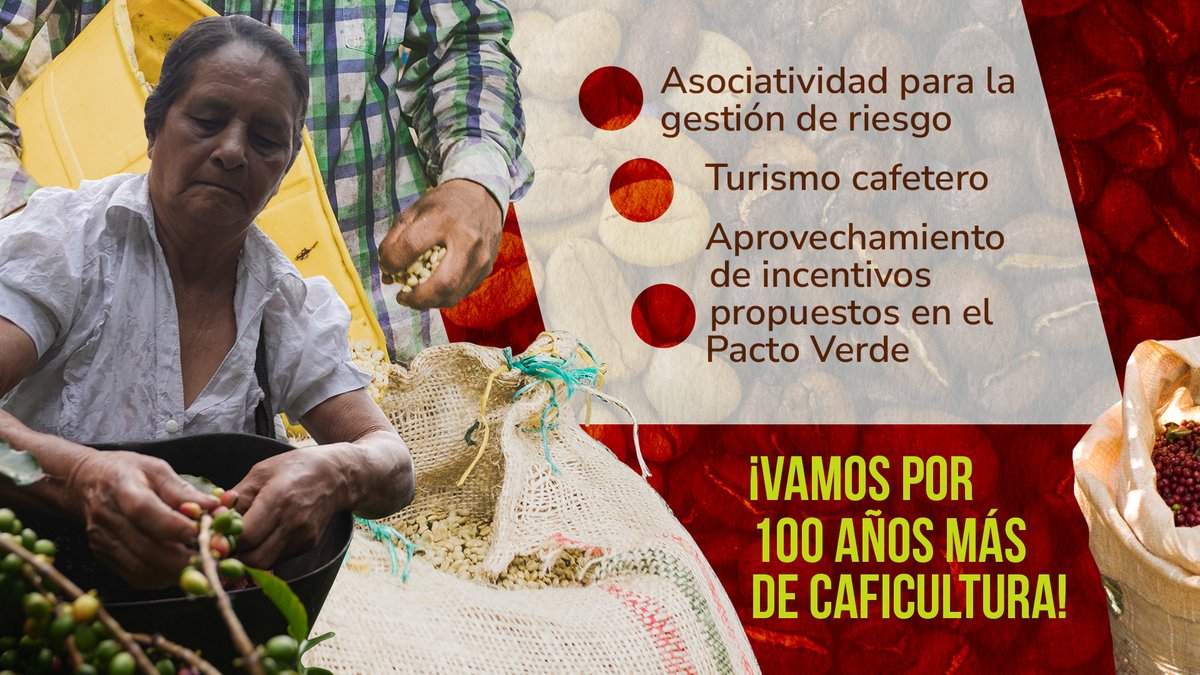 Hoy celebramos el #DíaNacionalDelCafé ☕reafirmando nuestro compromiso con cada punto pactado en el Gran Acuerdo Cafetero. Nuestra apuesta es construir una Colombia, #PotenciaCafetera🌾con Agroindustrialización y apertura de mercados de nuestro grano estrella.