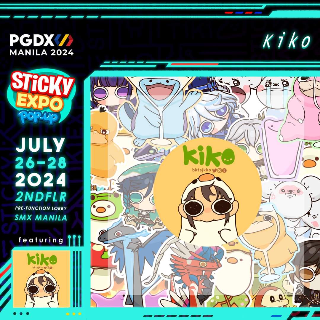 bktsjkko's tweet photo. Kiko @ Sticky Expo! 🦎 

🟢 PGDX x Sticky Expo Pop-Up
🗓️ July 26-28, 2024
🏢 SMX Convention Center Manila
📍 Second Floor, Pre-Function Lobby
#StickyExpo #StickyExpo2024 #PGDX #PGDX2024
#StickerPH #StickersPH
#ArtPH #CraftsPH https://t.co/b1Anfby7H7