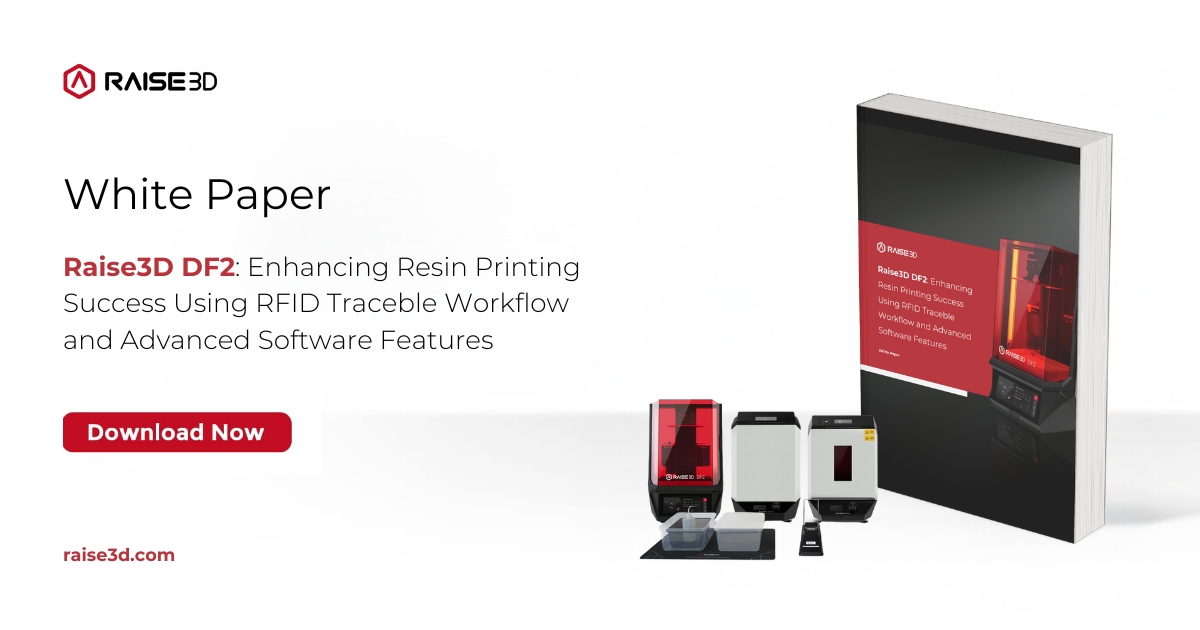 Raise3D's tweet image. Our latest white paper discusses how the Raise3D DF2 Solution mitigates the challenges of resin printing through improved slicing software, printing software, and an RFID-traceable workflow.

Download the Raise3 DF2 White Paper:
reurl.cc/gGAzMQ