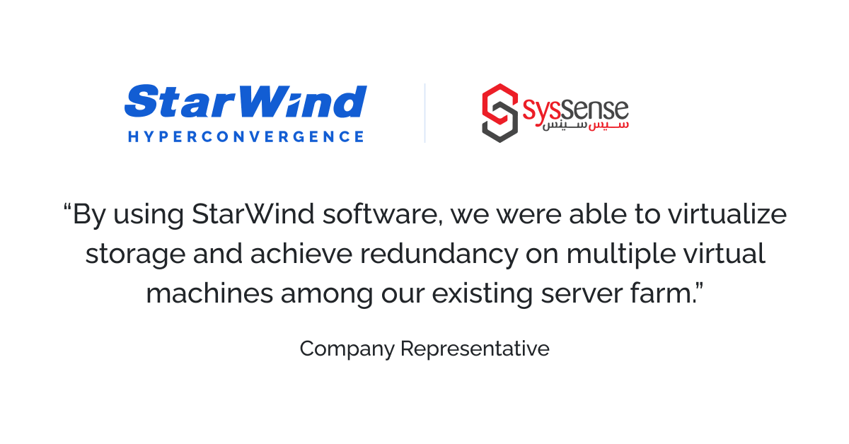 starwindsan's tweet photo. 🏆#StarWind_success_story
SysSense, an Abu Dhabi-based IT solutions provider, achieves 24/7 business operations by #virtualizing storage and ensuring redundancy with #StarWind Virtual SAN (#VSAN). Read more here: https://t.co/WV5UKlMEHh https://t.co/WhcV96XLhO