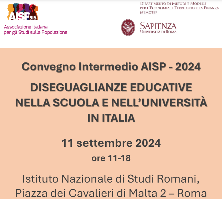 aisp_sis's tweet photo. 🇮🇹  Da segnare tra i prossimi appuntamenti:

🗒️ Convegno Intermedio organizzato da AISP sul tema “Diseguaglianze educative nella #scuola e nell’università in Italia”

📅 11 settembre 2024, dalle 11 alle 18
📍Roma

👇👇👇 https://t.co/jnVn9yFIG2