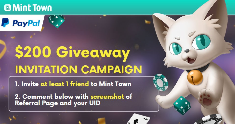 MMO_cash's tweet photo. 🎉Mint Town $200 Invitation Campaign🎉
How to Join?
1️⃣ Follow @MintTownEN
2️⃣ Retweet this post
3️⃣ Go to Referral Page, copy your invitation code and invite at least 1 friend
4️⃣ Comment below with screenshot of Referral Page and your UID
🎁Reward: $20 each for 10 lucky users
⏰Campaign Time: Jun.27- Jul.27
To learn how to earn and invite friends with #MintTown, please check the medium article below! 👇
https://t.co/qicvYY08OO
Invite to have fun and earn together! 🎮