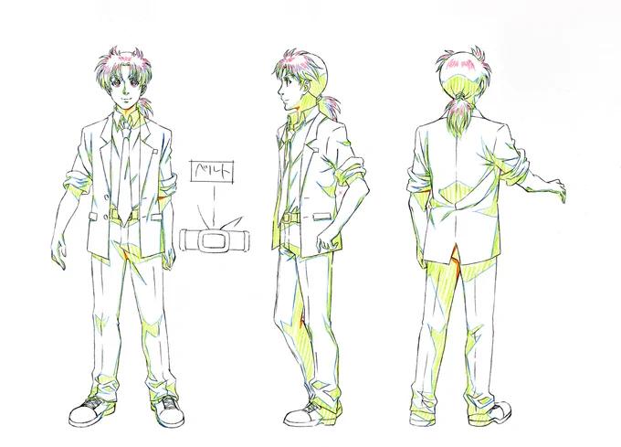 10年ほど前、金田一少年の新規コンテンツ立ち上げの際に描いた設定画(方向の転換などで結果的には没となりました)  松野太紀さん、ありがとうございました どうか安らかに