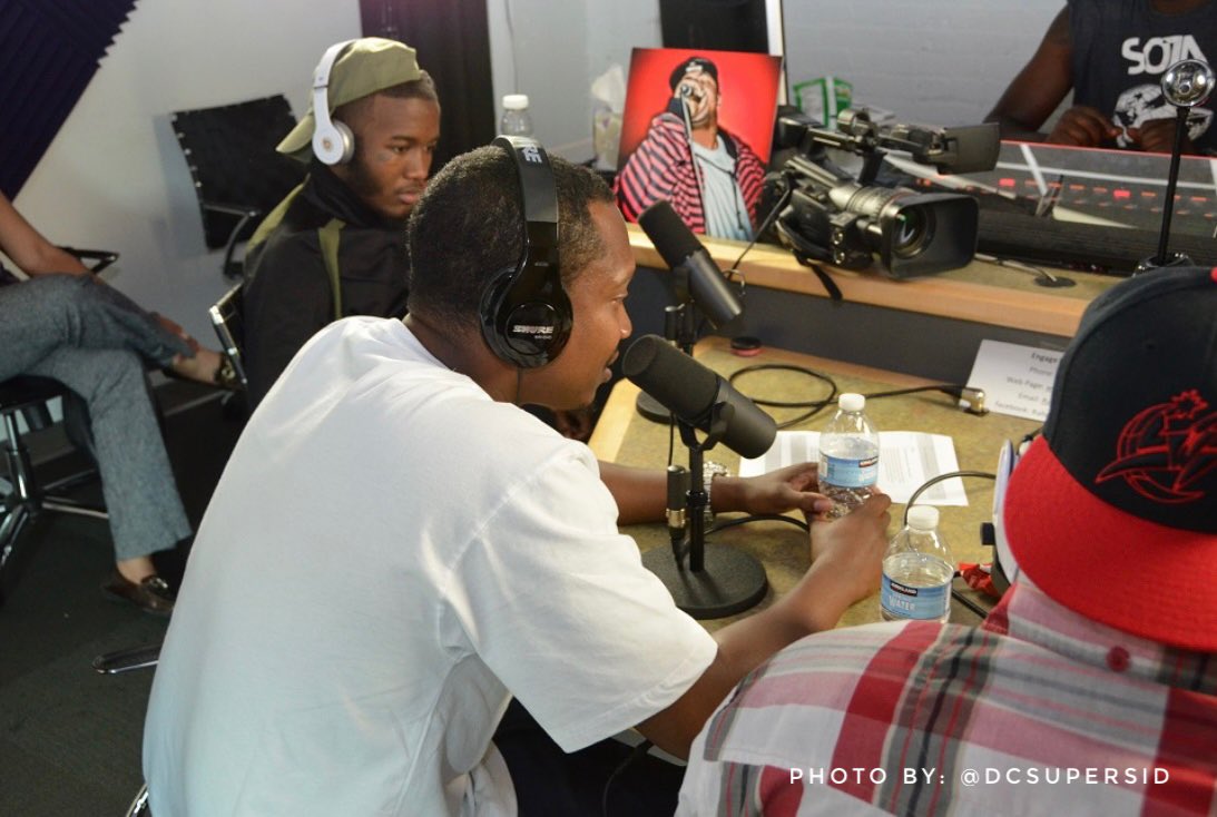 DCSuperSid's tweet photo. #TBT @ALLDAYINDAPAINT @MrAlfredduncan and @EDDIECOMEDIAN interview @ShyGlizzy and Boobe on their show #FreeBoobe https://t.co/v3qCKh0cXd