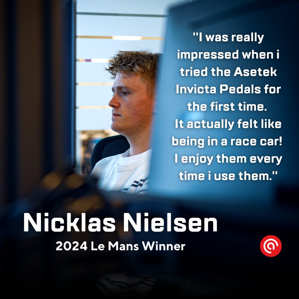 AsetekRacing's tweet photo. What's that?

Oh, nothing, just the 2024 Le Mans winner praising the Invicta Pedals😎

Check them out: https://t.co/34BwXaz894 👈

#simracing #simpedals #simrig #lemans #LeMans24 https://t.co/MBhrpiRDSz