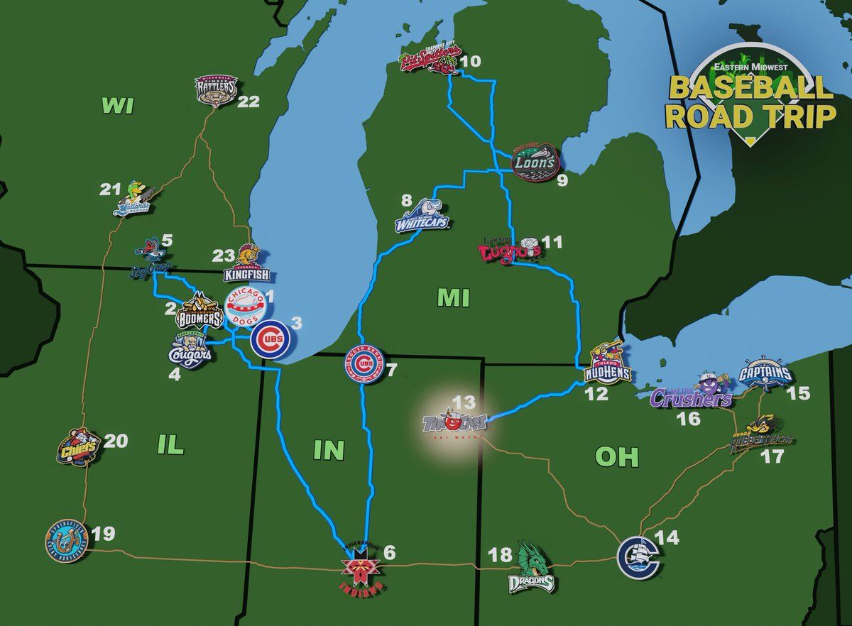 MappingThePath's tweet image. Bouncing back big today after yesterday’s rainout!

Dad and I are here in @CityofFortWayne, where we will take in the Fort Wayne Museum of Art before a doubleheader with the @TinCaps and a live appearance on @ABC21WPTA at the ballpark!

#CapsOn🍎
#EMWRoadTrip #23ballparks23days