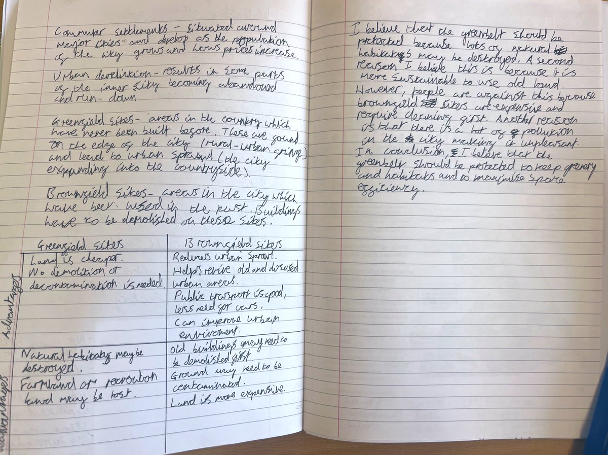 HaylingGeog's tweet photo. Year 10’s reignited the brownfield vs greenfield debate today in our geography lesson. Some excellent ideas and holistic thinking from pupils 🙌🏼 🌍 #geographyteacher https://t.co/W67aXznHGx