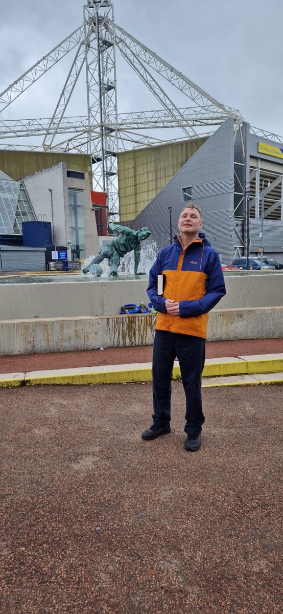 IntegratePC's tweet photo. Peter, who we support, posing for a photo in front of Preston North End stadium recently whilst on a walk with his staff 📷 https://t.co/2lXxGiRv6W