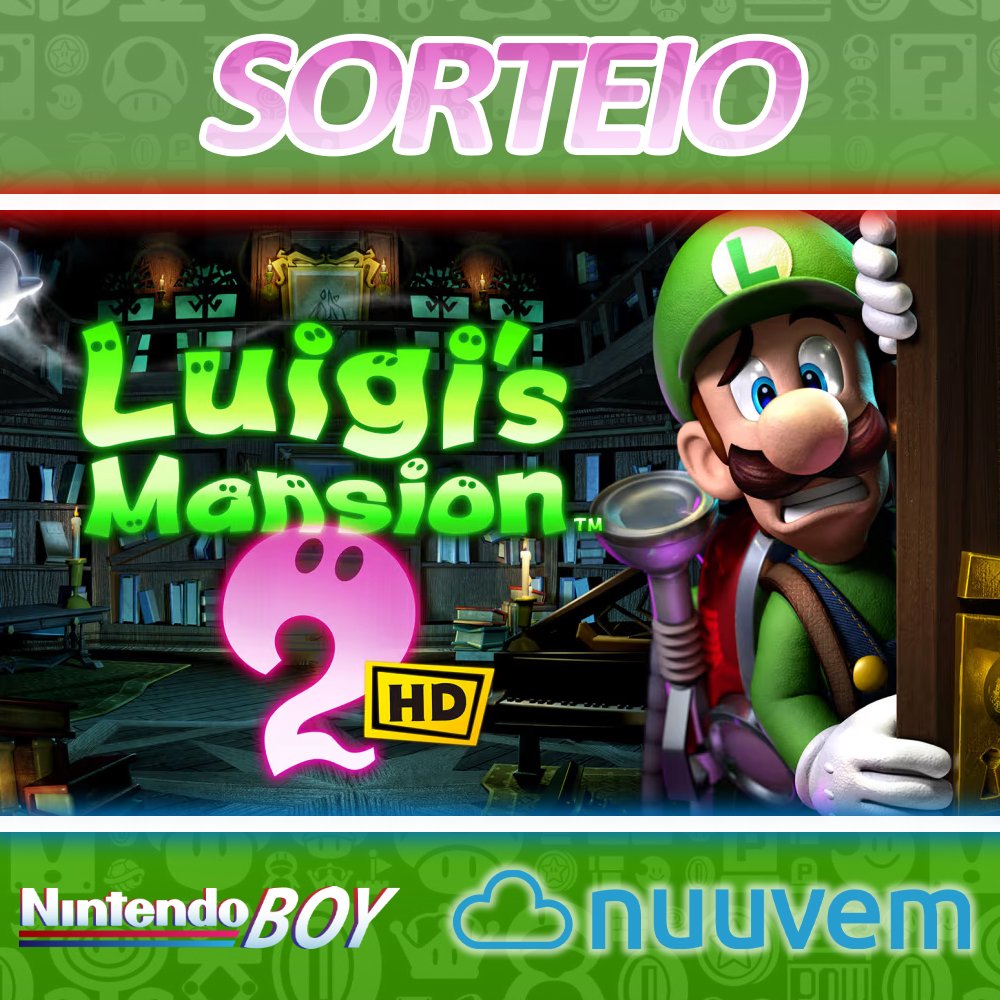 NintendoBoy News (@newsnintendoboy) on Twitter photo Hoje é dia de Luigi's Mansion 2 HD, mas também é dia de sorteio no NintendoBoy!
Eu sei que vocês estão só na vontade, por isso iremos sortear uma cópia digital do jogo. Pra ter a chance de ganhar, façam isso aqui ó:
— Siga <a href="/NewsNintendoboy/">NintendoBoy</a> & <a href="/nuuvem/">Nuuvem.com</a>
— RT + Fav é sempre é bom, Hoje é dia de Luigi's Mansion 2 HD, mas também é dia de sorteio no NintendoBoy!
Eu sei que vocês estão só na vontade, por isso iremos sortear uma cópia digital do jogo. Pra ter a chance de ganhar, façam isso aqui ó:
— Siga <a href="/NewsNintendoboy/">NintendoBoy</a> & <a href="/nuuvem/">Nuuvem.com</a>
— RT + Fav é sempre é bom,