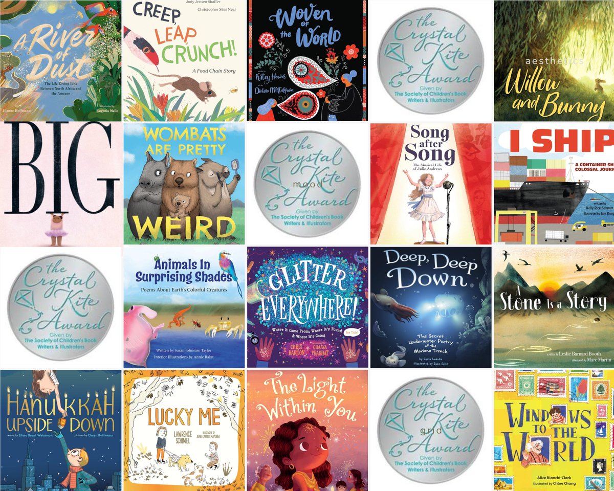 The amazing thing about the Crystal Kite Award is that it's a lot like the Oscar. It's the only peer-given award in our biz. So, a HUGE congratulations to all of these amazing books and their authors! <a href="/scbwi/">scbwi</a> #crystalkite #kidlit
