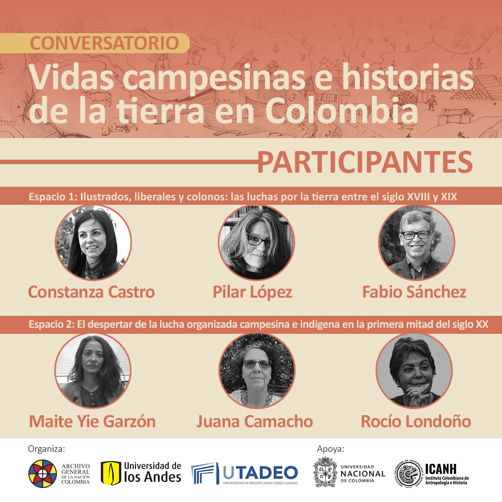 🌾Estamos a pocas horas de iniciar el conversatorio "Vidas campesinas e historias de la tierra en Colombia". 🌱