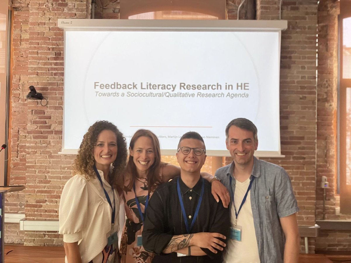 Today I had one of the coolest conference experiences in our collaborative space on #FeedbackLiteracy. What a dream: a room full of colleagues working on an interview protocol, challenging each others’ ideas critically and constructively. Huge thanks for all who participated!