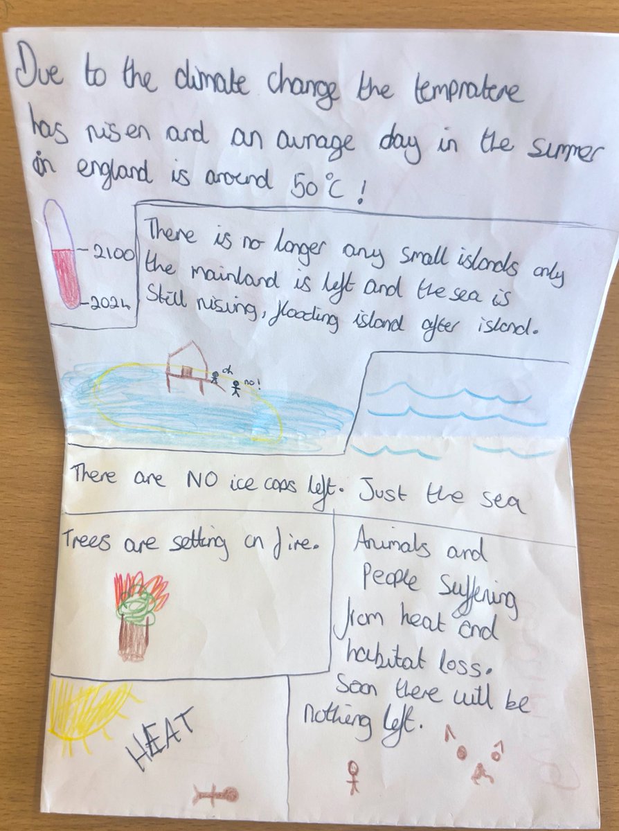HaylingGeog's tweet photo. What do you think the world will look like in 2100? Here are some ideas from our wonderful KS3 geographers 🌍 #geographyteacher https://t.co/heFUQggpUR