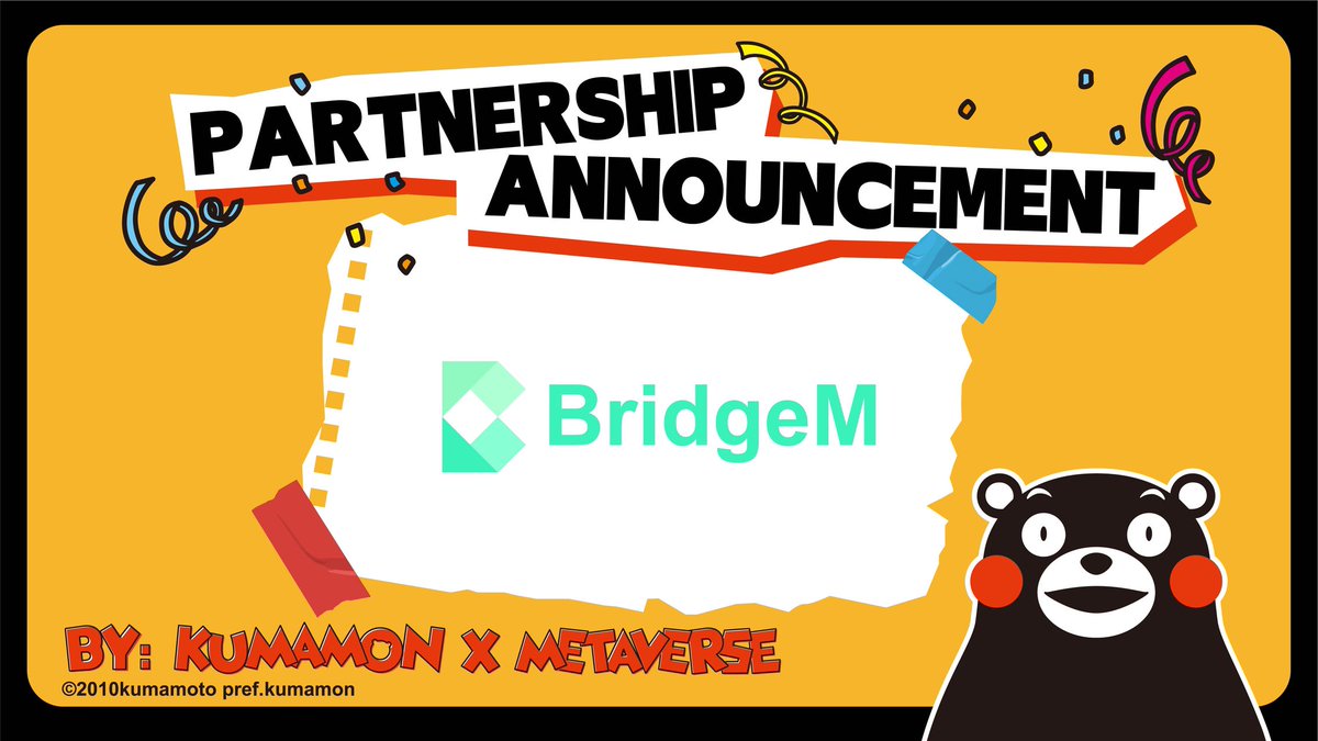 BridgeM_io's tweet photo. 🧸We're thrilled to announce our official collaboration with @UNE_KUMAMON_NFT! Let's get some bear vibes.😚
🎁10 FCFS Whitelists for #BridgeM community & 5 winners for 10,000 vBDGM each for the bears.
✅How to join #Giveaway?
1⃣Follow: @UNE_KUMAMON_NFT & @UneWeb3 &
@BridgeM_io
2⃣RT + Like + Tag friends/Comment🧸
3⃣Join Discord: https://t.co/4SXSEjtN6J
Be careful of the powerful bear roars. 🔜⬇️⬇️
#une #uneweb3 #BridgeM #berachain_testnet #berachain_bera