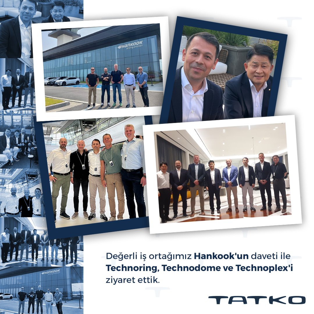 TatkoLastik's tweet photo. Değerli iş ortağımız Hankook'un daveti ile #Technoring, #Technodome ve #Technoplex'i ziyaret ettik. Son yıllarda lastik sektörüne yaptığı yatırımları yerinde gördüğümüz, geleceğin lastik teknolojilerini dinlediğimiz toplantıya davetleri ve ilgileri için teşekkür ederiz.
#Tatko https://t.co/fy07Glk4fM