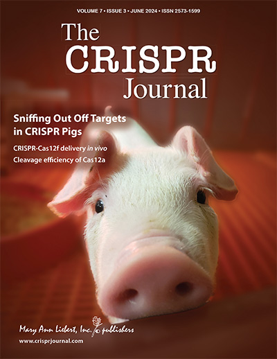 CRISPRjournal's tweet photo. On the cover:
Novel off-Targeting Events Identified after Genome Wide Analysis of CRISPR-Cas Edited Pigs
https://t.co/dWQ3BSgEVu
@RedelBethany et al. https://t.co/4hh3T2UD3g