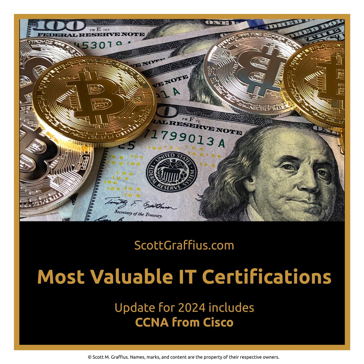 ScottGraffius's tweet photo. ‘Most Valuable IT Certifications’ includes the Cisco Certified Network Associate (CCNA) from Cisco.
Details: https://t.co/2UmfQytD9k
#CCNA #Cisco #IT #CiscoCertifiedNetworkAssociate #CCNACertified #CiscoCertification #Tech #Technology #ITCertifications #TechCertifications https://t.co/ilCkCDfm3L
