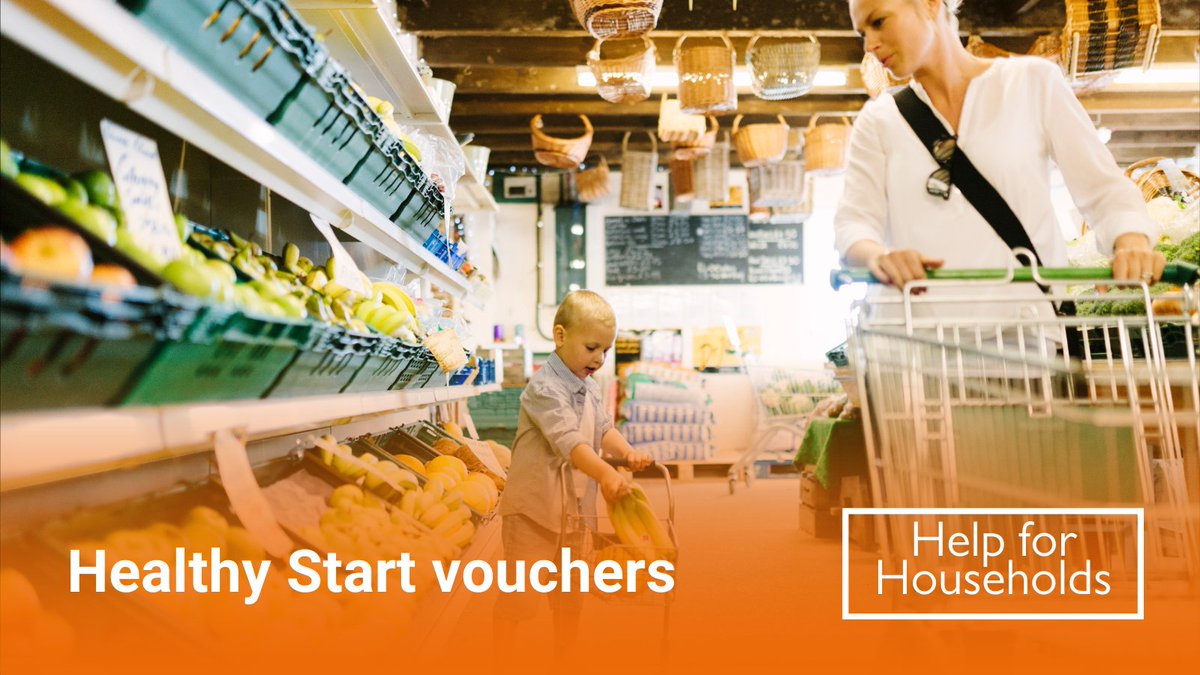 You may be eligible for Healthy Start vouchers from the NHS, to help buy fruit, vegetables, and milk, if you are: 

🍎 on a low income 
🥕 more than 10 weeks pregnant or have a child under 4. 

Apply online: orlo.uk/apply_zB92z