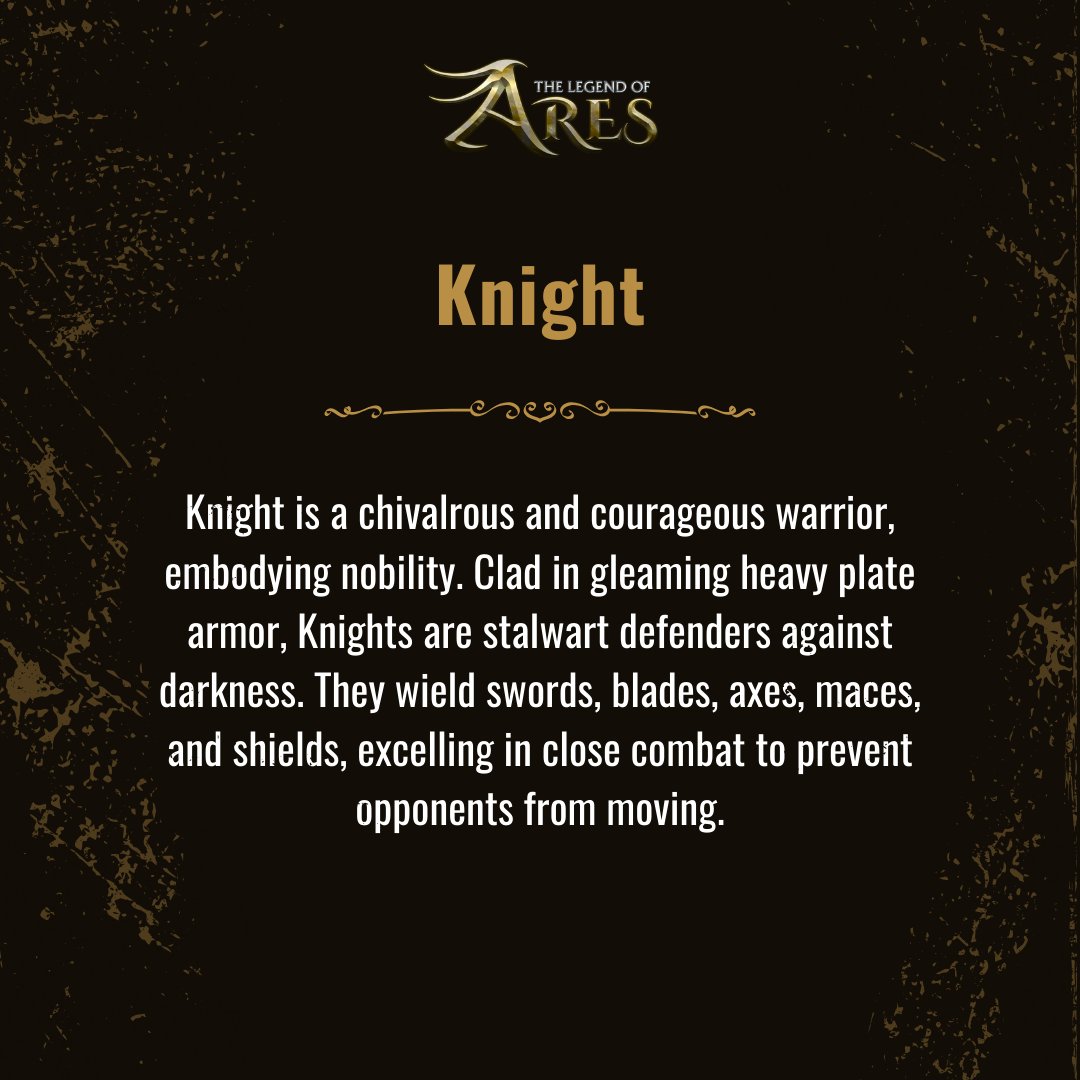 LegendOfAresUS's tweet photo. Embrace the path of nobility; become a Knight and shield the weak as you forge your legacy in the world of Ares!
#LegendOfAres #KnightClass #ChivalryLives #HeavyArmor #CloseCombat #DefendersOfTheRealm #EpicBattles #GamingHeroes #WarriorSpirit #MedievalMight https://t.co/Vx75QjqA6I
