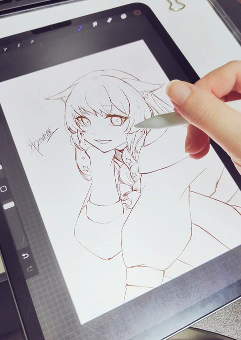 立ち絵描いたことでキャラ絵の楽しさに目覚めた…!いつか色塗る…! 