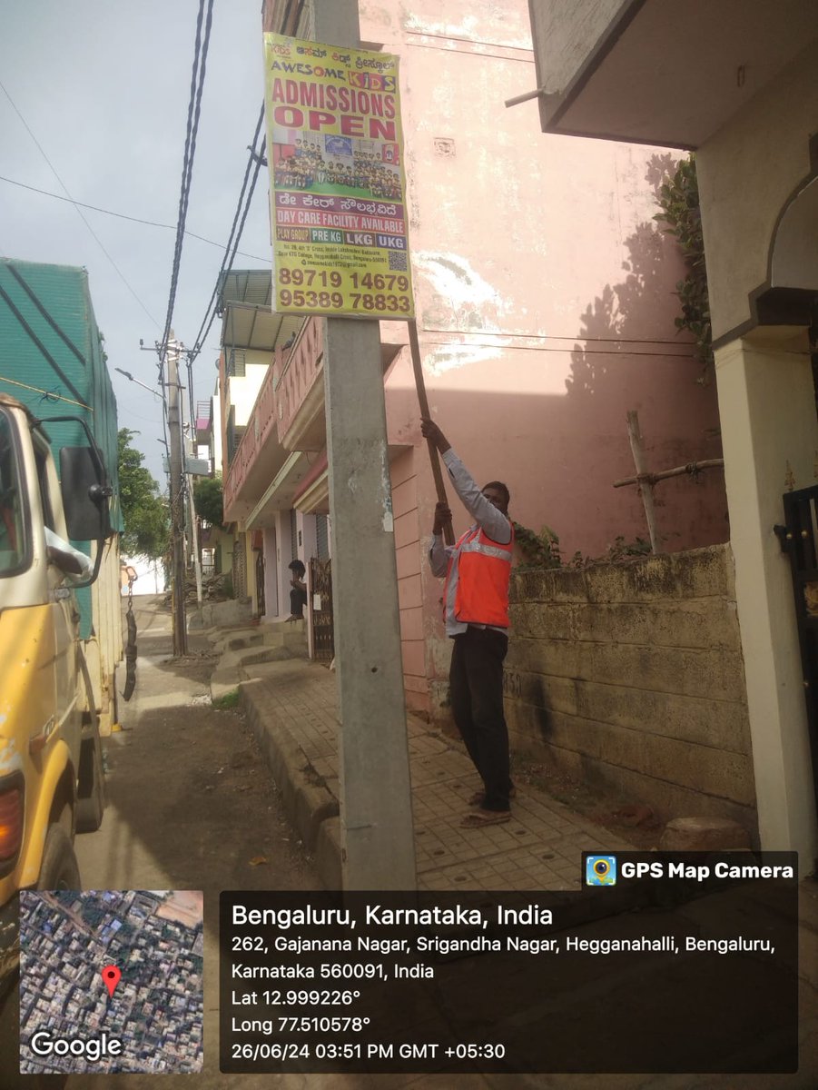 Flex and Banners Removing In Dasarahalli zone