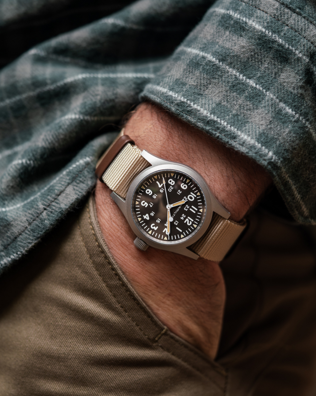 Hamilton khaki field beige hotsell