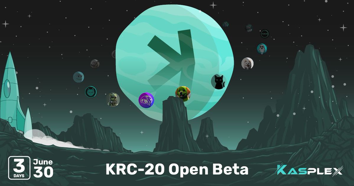 ⏳ Only 3 days to go! The excitement is building as we approach the Open Beta launch of KRC-20 on June 30th. Don't miss this unique opportunity to be at the forefront of integrating tokenization with the fastest, decentralized, and robust security of the Kaspa network. 🚀

Engage