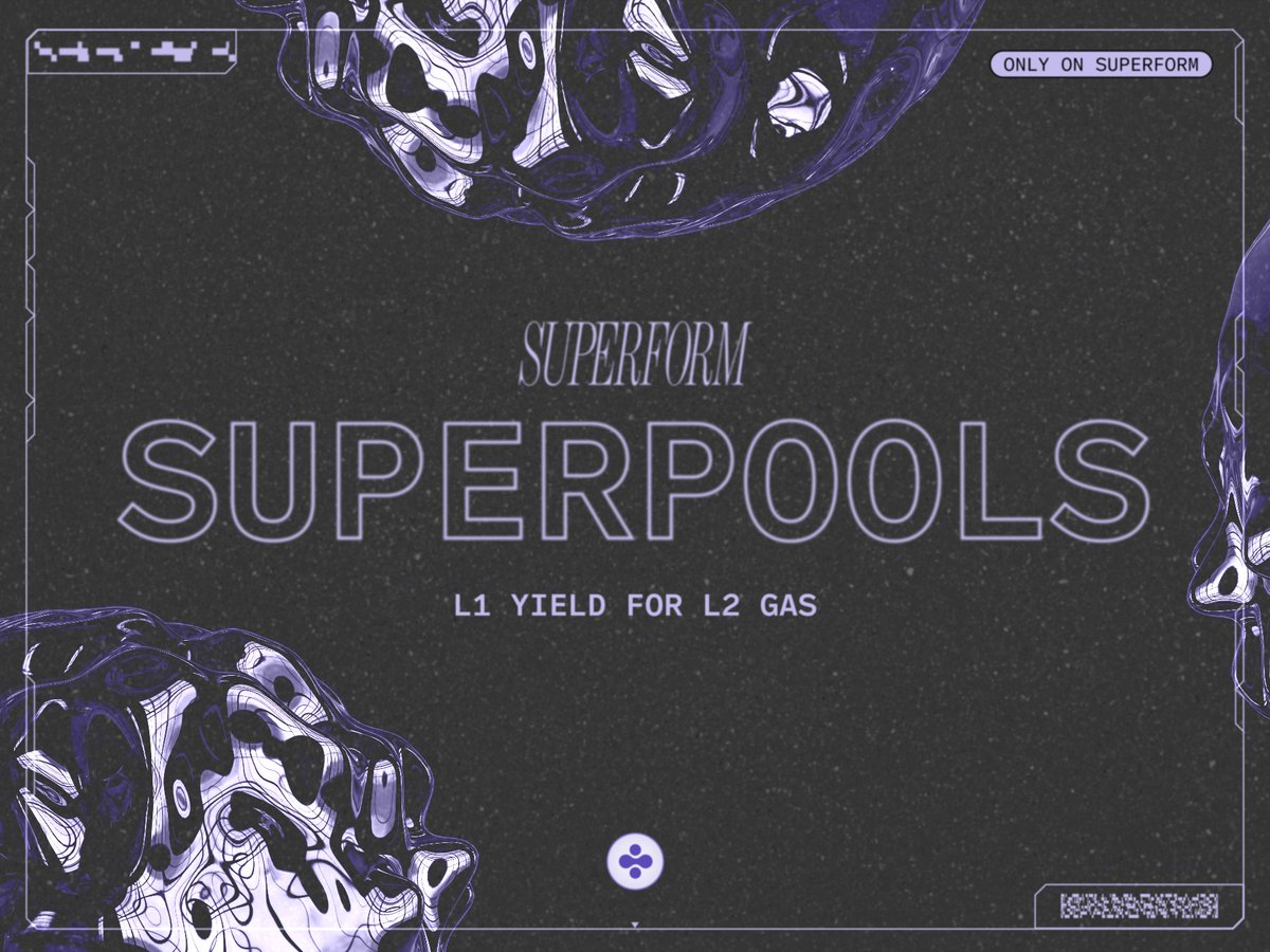 1/ Introducing SuperPools: Chain Abstracted Yield

Access L1 Yield for 99x cheaper on L2s 🔥