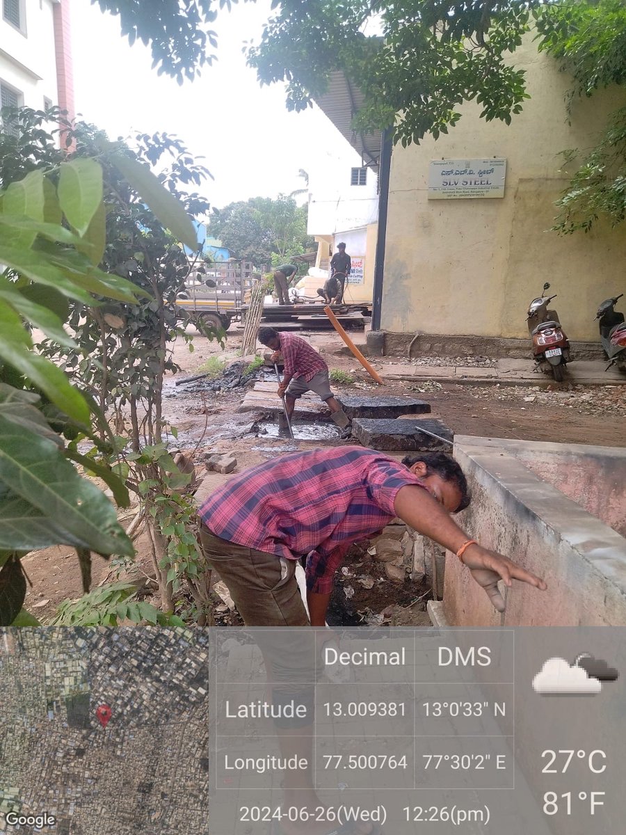 desilting and removing the blockage in ward drain at ward no 41