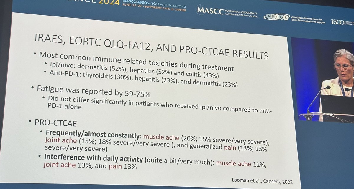 maryam_lustberg's tweet photo. Common “low” grade tox with ICI are impactful and need better mgmt strategies #supponc #MASCC24 https://t.co/o9DVuyizfR