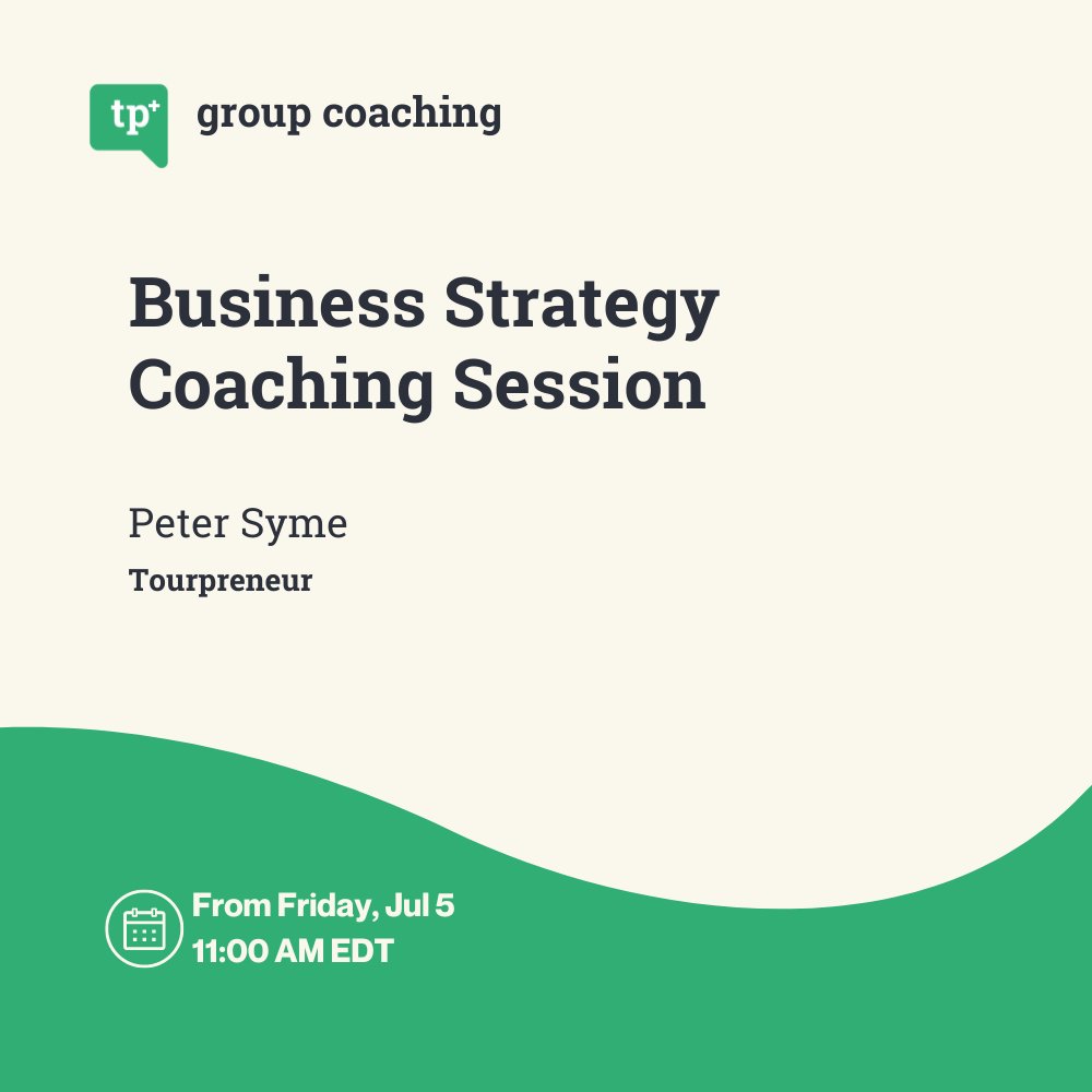 Upcoming Group Coaching

Business Strategy Coaching Session (with Peter Syme)

📅 Wednesday, Jul 5, 2024

#touroperator #toursandactivities #tourismindustry #tourismeven