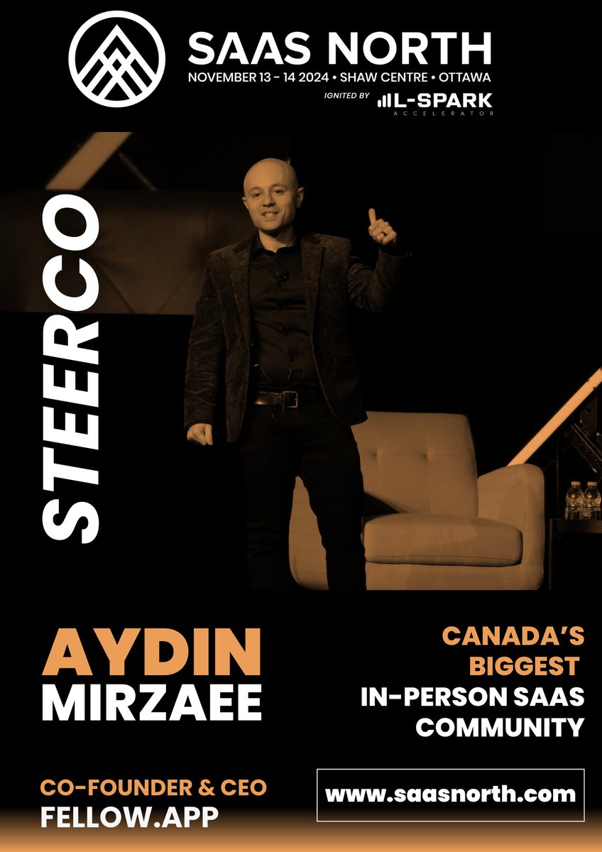 Aydin Mirzaee (@aydin) on Twitter photo Super excited to be part of the 2024 <a href="/SAASNORTH/">SAAS NORTH</a> Steering Committee!
Mark your calendars for November 13-14 - let me know if I'll see you there. 🚀 Super excited to be part of the 2024 <a href="/SAASNORTH/">SAAS NORTH</a> Steering Committee!
Mark your calendars for November 13-14 - let me know if I'll see you there. 🚀