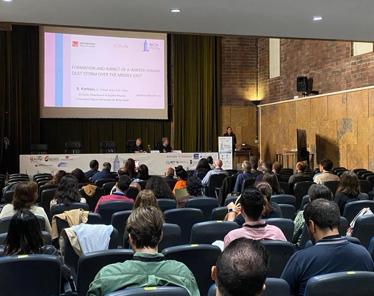 Other oral presentations of our morning session 📸

"Formation and Impact of a Winter Shamal Dust Storm over the Middle East" by S. Karbasi <a href="/UniversidadMH/">UMH</a>

"Emerging Extreme Dust Events Prompts Record Beating PM10 and PM2.5 Episodes in Spain" by S. Rodríguez from @IPNA_CSIC