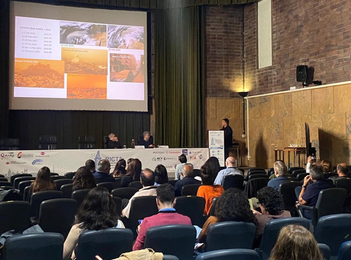 ricta_2024's tweet photo. Other oral presentations of our morning session 📸

"Formation and Impact of a Winter Shamal Dust Storm over the Middle East" by S. Karbasi @UniversidadMH

"Emerging Extreme Dust Events Prompts Record Beating PM10 and PM2.5 Episodes in Spain" by S. Rodríguez from @IPNA_CSIC https://t.co/Va8Z7aBllk